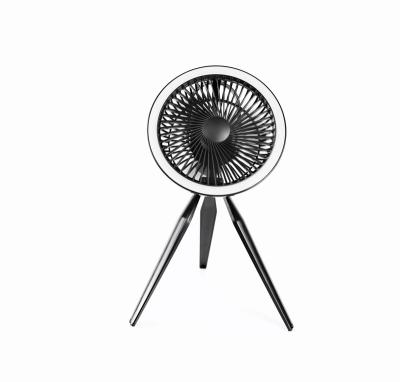 China LED+Tripod Japan Battery Foldable Tripod Table Electric Rechargeable Camping Office Home Air Cooler Tripod Fan with Remote Control for sale