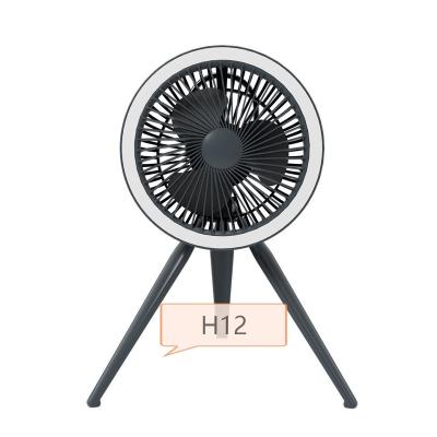 China High Quality Outdoor LED Light Camping Fan USB Fan 7800mAh Long Time Running LED Fan Ring Light Adjustable Mini Portable for sale