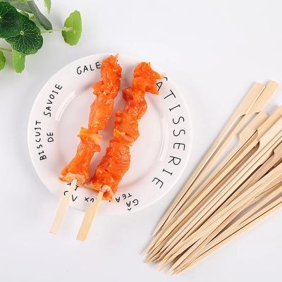 China Wholesale Easily Cleaned Artificial Bamboo BBQ Stick Disposable Paddle Shaped Bamboo Skewer Teppo Bamboo Skewers for sale