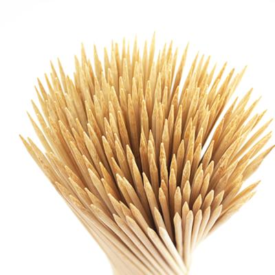 China Wholesale Disposable BBQ Easily Cleaned Bamboo Skewer Sticks Diameter Custom Size Bamboo Skewer Sticks for sale