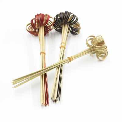 China Food Grade Eco - Friendly Disposable Bamboo Looped Cocktail Skewer for sale