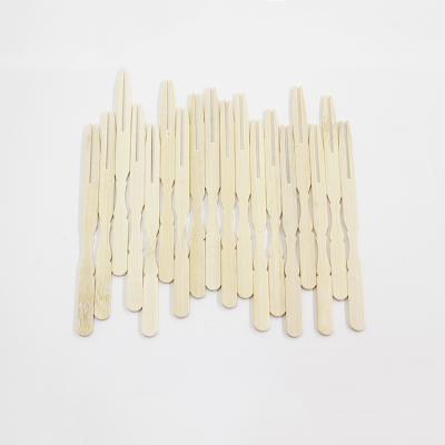 China New Arrival Disposable Mini Fruit Desserts Food Cocktail Sandwich Fork Bamboo Stick for sale