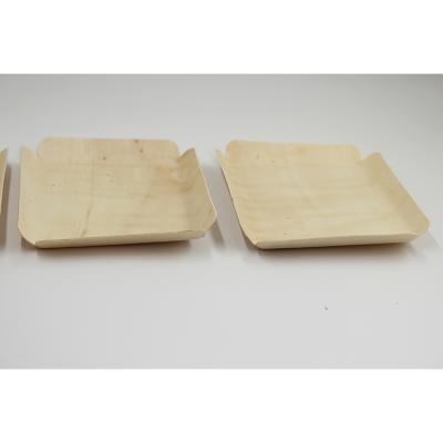 China High Quality Custom Manufacturer Wooden Tray Fine Food Service Bamboo Disposable Sushi Tray Tableware for sale