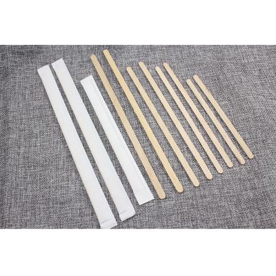 China Disposable Eco Individually Packaged Wooden Coffee Stick Drink Stirrer Wooden Coffee Stirrer for sale