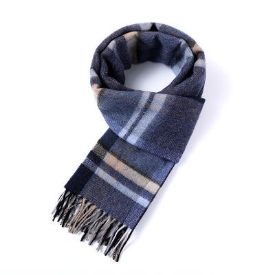 China Men Scottish Long Neck Wrap Shawl Warmer Winter Check Long Plaid 100% Pure Cashmere Wool Scarves Scarf for sale