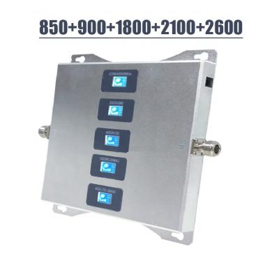 China 850/900/1800/2100/2600mhz 4g mobile signal booster for sale