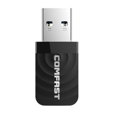 China Hot Sale COMFAST CF-812AC Realtek 802.11 1300Mbps AC Dongle WiFi Desktop Wireless Desktop Laptop/Adapter for Android Smartphone Tablet for sale