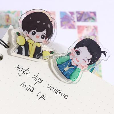 China Wholesale Price Gifts Acrylic Clips Claw Card Acrylic Hair Clip Custom Cartoon Shape Paperclip for sale