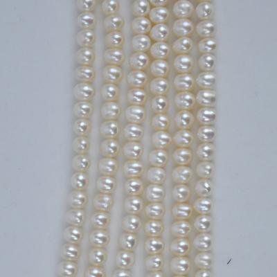 China Factory Price High Quality Natural Pearl String Jewelry DIY A.C.A. 5-6mm Loose Round Beads Natural Freshwater Pearl Beads Jewelry 15inch for sale