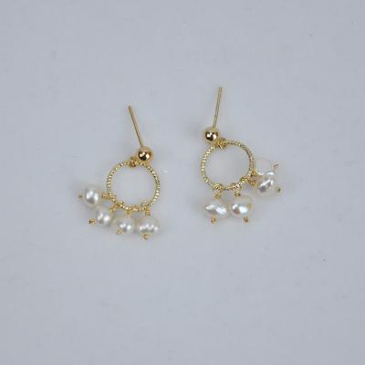 China New S925 Needle Fashion Pearl Niche Simple Personality Earrings Cute Silver Freshwater Tassel Earrings For Women for sale