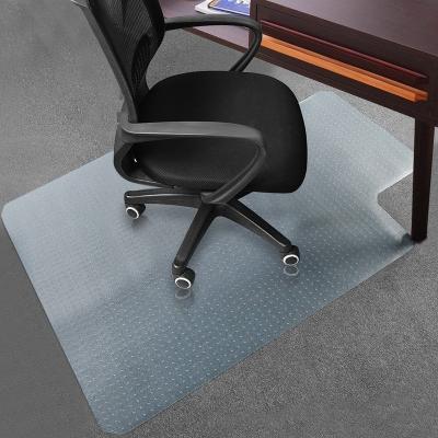 China Waterproof PVC Vinyl Chair Mat For Carpeted Floors With Clear Lip Office Chair Mat 36 x 48 Inch Standard Pile Mat for sale