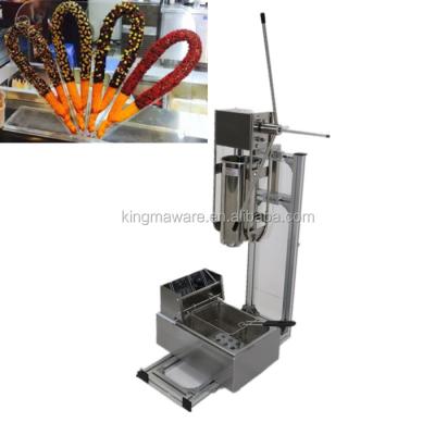 China food & Popular beverage factory snack machines for food cart 5L manual churros machine with 6L gas fryer for sale