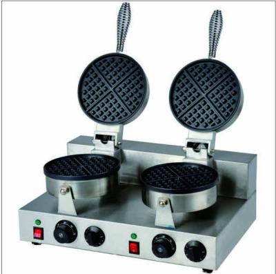 China Electric Melt Egg Waffle Maker Machine_custom Commercial Waffle Iron Dual Thermostat Adjustable Head for sale