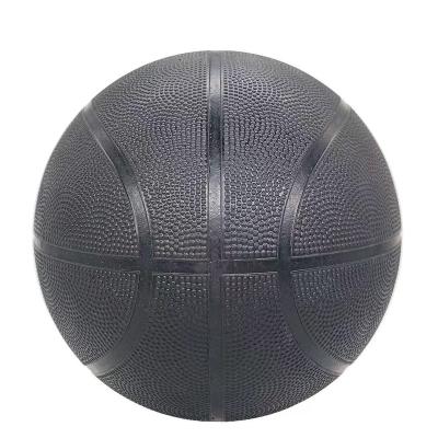 China Basketball Game Customize Official Size 7 Black Color Basket Ball Glowing Rubber Basketball With Logo for sale