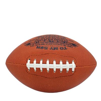 China Rugby Training OEM Goods PU Foam Glow Practice Ball Printing Flag Professional American Football For Training for sale