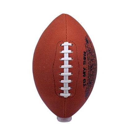 China Custom Print Soft Official Logo Size Material Trainning PU Miniature American Footballs For Sale for sale