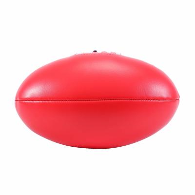 China Promotional Branded Logo Trainning Cheap Foam Red-Pink PVC Soft Mini League Ball Rugby Balls For Training for sale