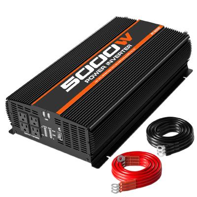 China HuaFei Dual USB Interface Modified Sine Wave Power Inverter 5000W 10000W Power Inverter With 4 AC outlets 500*264*117mm for sale