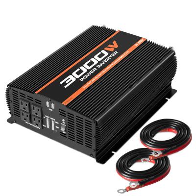 China HuaFei Dual USB Interface Modified Sine Wave Power Inverter 3000W 6000W Power Inverter With 4 AC outlets 327*265*117mm for sale