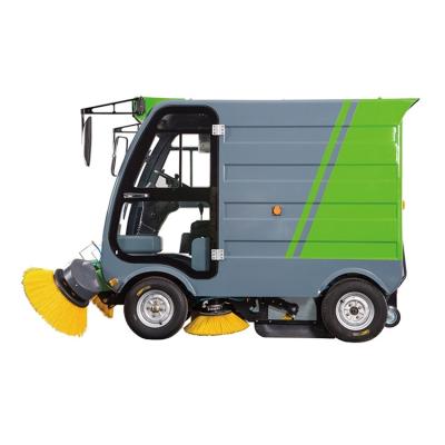 China Electric Mini Smart Road Sweeper BrushesFour-Wheel Enclosed Cold Water Cleaning for sale