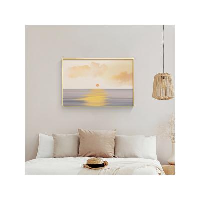 China Three-dimensional Thick Landscape Art Hanging Painting Abstract Rising Sun Texture Sea Modern Oil Painting for sale