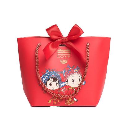 China New Chinese style handmade creative hand-held wedding souvenirs of the Central Institute of Statistics candy box gift-returning paper bags for sale