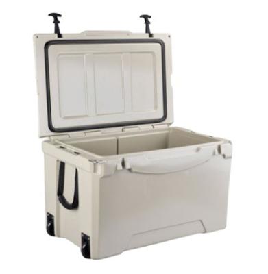 China Waterproof Plastic Cooler Box Rotomolded Fish Ice Cooler Small Fishing Box for sale