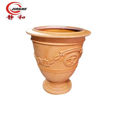 China Rotomolded plastic flower pot Europe plastic flower pot garden hanger plastic flower pot for sale