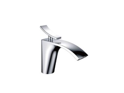 China Single Hole Chromed Basin Mixer Taps Deck Mounted and Gravity Brass Body for Wash Basin for sale