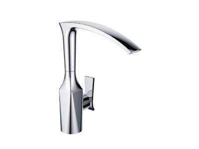 China Single Lever Grade A Brass Kitchen Sink Mixer Taps / Kicthen Faucets With Ceramic Cartridge For Sink for sale