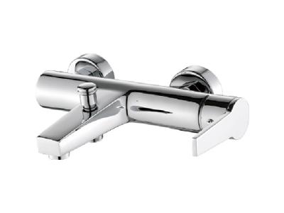 China 2 Hole One Handle Bathtub Shower Faucet Chrome Plated and Brass divertor for Bathroom Tub for sale