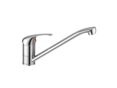 China Single Handle Kitchen Sink Mixer Taps / Kitchen Faucets With Goose Neck Spout For Lavatory for sale