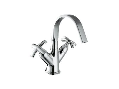 China Chromed Brass Cold Hot Water Basin Mixer Taps Single Hole Faucet for Wash Basin for sale