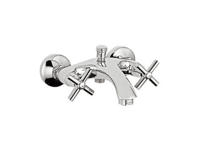 China Wall Mounted Bathtub Shower Faucet Chrome plated with Quarter turn Cartridge for sale