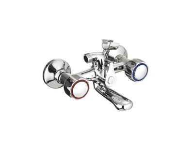 China Cold Hot Cross One Handle Bathtub Shower Faucet / Double Hole Mixer Taps for sale