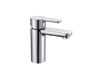 China Chrome Finish Basin Mixer Taps Single Hole , Deck Mounted Basin Faucets for sale