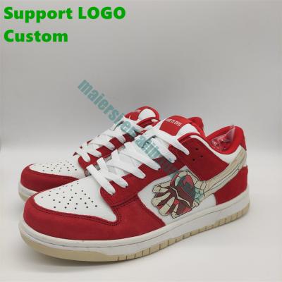 China Fashion trend factory custom design wholesale high quality leather Sb dunks basketball shoes custom logo for sale