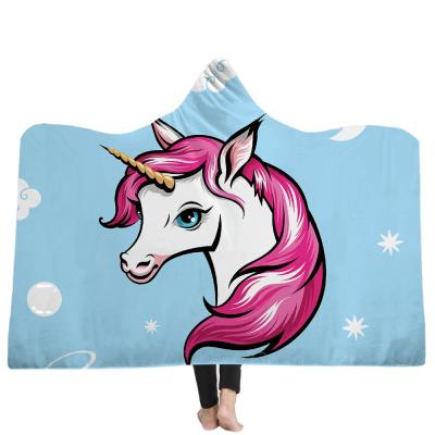 China Custom Printing Anti-Pull Hooded Blanket For Adults Hooded Blanket for sale