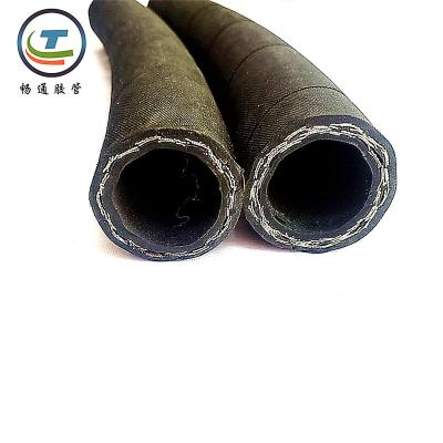 China Manufacturer Two Layer Steel of NBR braid in 854 2 TE Hydraulic Rubber Hose 1/4 inch SAE 100 for sale