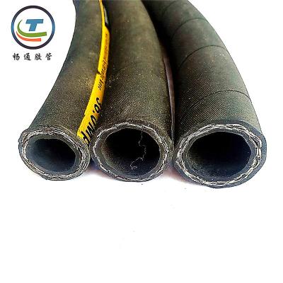 China NBR steel wire braided spirally wound hydraulic rubber hose and hose assembly 3000 PSI hose and fittings for sale