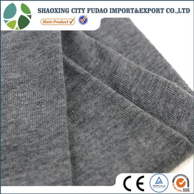 China High quality blackout knit jersey H.grey 21S CVC combed hacci knitting fabric for sale