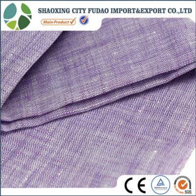 China Summer Clothing Plain Yarn Dyed Raw Linen Fabric Wholesale Price Of Garment for sale