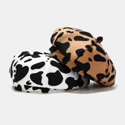 China Japanese Harajuku painter hat beret to 2021 new hat women's new retro casual cow wool beret for sale