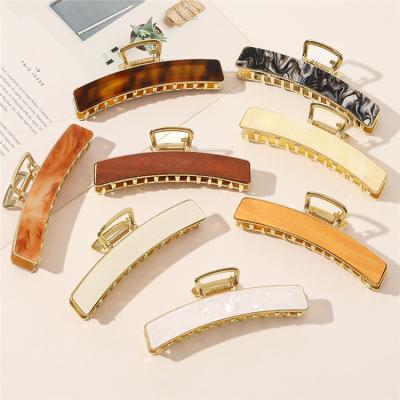 China Korea New Women's Alloy Hair Claw Clips Simple Hairpin Hair Accessories Wholesale Claw Clips for sale