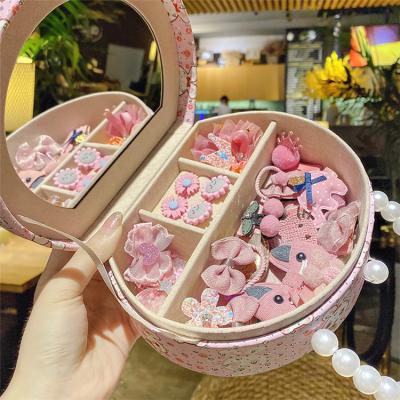 China Daily Use Children's Hair Accessories 26 Piece Princess Headdress Little Girls Hairpin Set Jewelry Set Gift Box Girls Accessories for sale