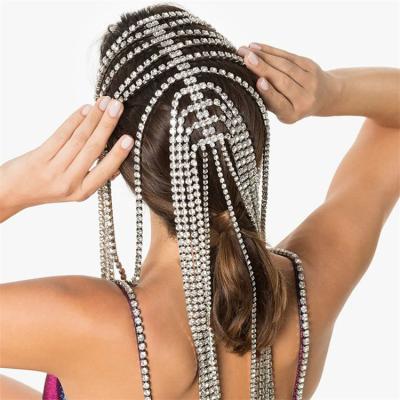 China Long Circle Fringed Ins Style Hair Accessories Headband Personality Headdress Daily Use Rhinestone Hair Accessories New Product Hair Accessories for sale