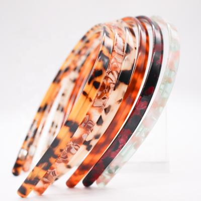 China Fashion Leopard Colorful Acetate Girl Friendly Material Women Headbands Durable High Quality Headbands for sale