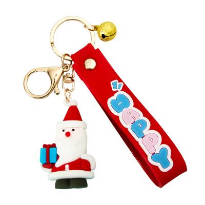 China YIYI Newest Environmental Friendly Fashionable Christmas Series Cute Elk Santa Claus Snow Man Cartoon Rubber Giving Custom Design Main Chain for sale