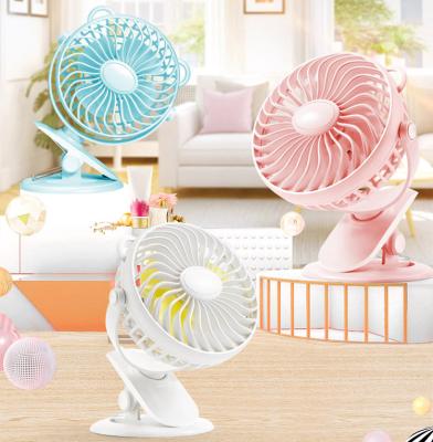 China Low Noise Detachable 3 Speeds USB Mini Fans Rechargeable Air Cooling Wind Clip Desktop Fan for sale