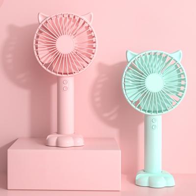 China With Led USB Mini Fan Portable Handheld Fan Rechargeable Outdoor Light and Phone Holder Factory Wholesale for sale